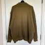 NEW Mens 4XL Olive Khaki Textured Quarter Zip Jumper Image 5