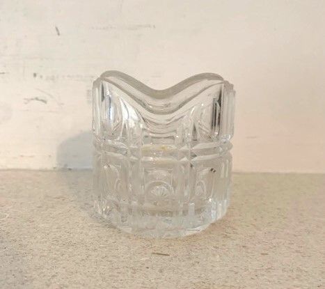 Antique Art Deco Clear Glass Creamer 1920s
