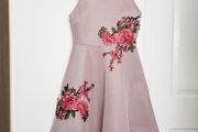 New Look Pink Floral Embroidered A-line Sleeveless Dress 12UK/40EU