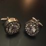 Silver/Diamonique Cufflinks Image 4