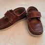 Next tan brown leather boys shoes size 9 junior Image 4