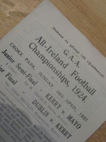 Dublin  V  Kerry 1924 Brochure