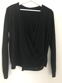 Asos black v back knit jumper