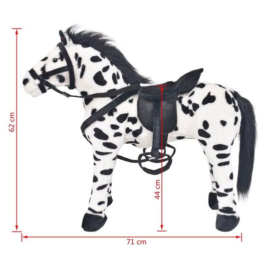 Standing Plush Toy Horse Black and White XXL (Copy)