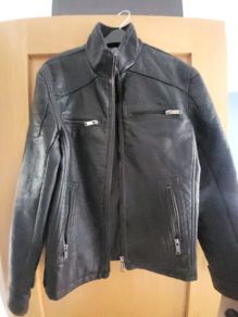 Black leather jacket