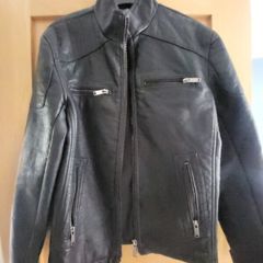 Black leather jacket