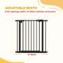 PawHut Metal 74-80cm Wide Adjustable Dog Gate Black Image 4