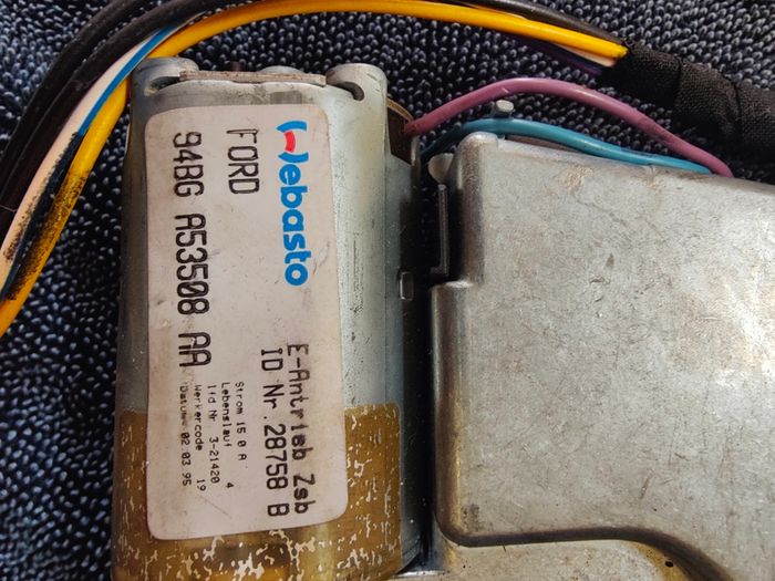 Ford Escort Mondeo Sunroof Motor