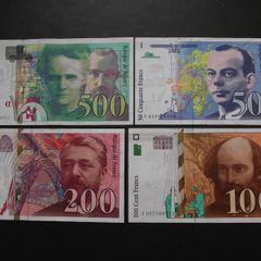 France: 4 Notes: 500f+200f+100f+50f (1994-1998) Super Condition!