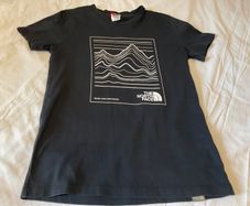 Boys black North Face top Tee T Shirt junior large l