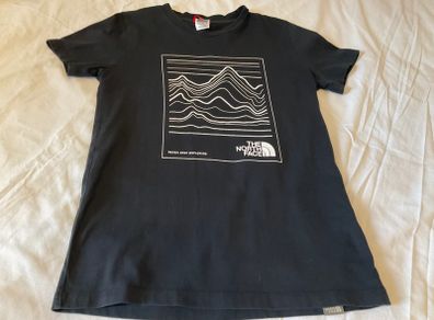 Boys black North Face top Tee T Shirt junior large l