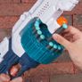 Turbo Fire Foam Dart Blaster, Grey/Blue-Plain Brown Box Image 3