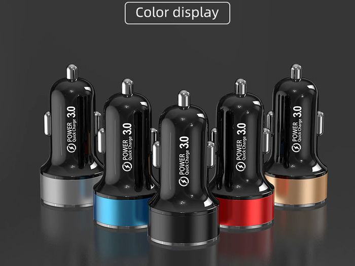 USLION 36W PD/QC3.0 Car Dual USB (Type-C & Type-A) Phone Quick Charger with Digital Display (Brand New/Warranty)