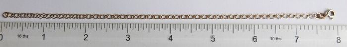 Vintage Solid 9ct Yellow Gold 375 Fancy Link Bracelet. Length 8" - 1,2g