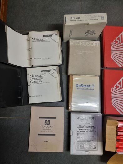 Vintage IBM Microsoft Lotus Novell Software Manuals  Binders Job Lot 1980s 90s