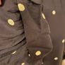 Hobbs dress knee length navy and white dots long sleeve size 8 Image 4