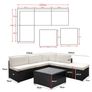 Polyrattan Lounge Set XL with Cushions Cushions Table Glass Top Garden Sofa Garden Furniture Corner Lounge Image 7