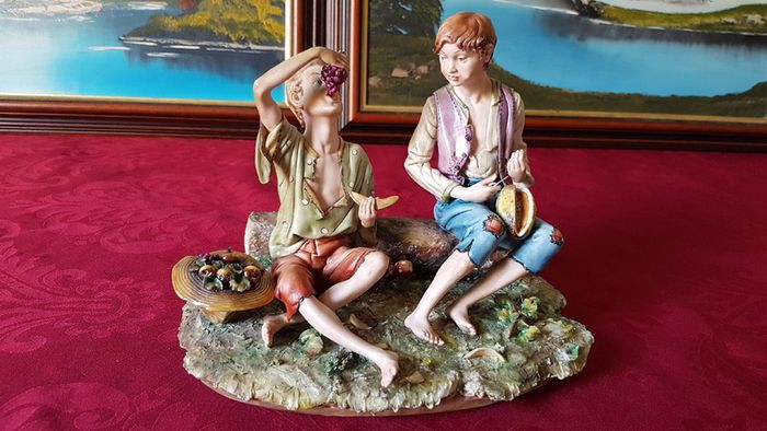 Capodimonte Italian Porcelain Large Figurine