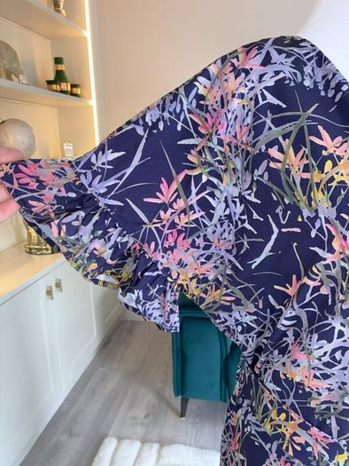 Ladies Navy Multi Coloured Print Dress from DIVA Carella. Size XL UK 14-16/ EU 42-44
