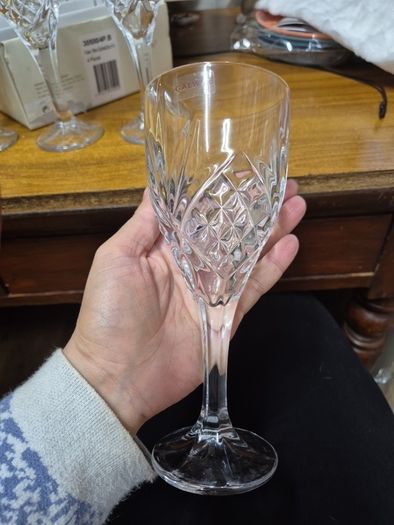 Galway Crystal Tralee Vintage Wine Goblets Set of 4