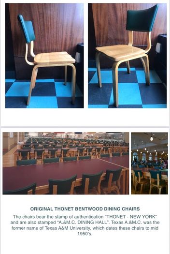25 Euro each chair total of 65 chairs original thonet chairs from New York diner price per chair