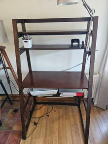 study desk and lamp