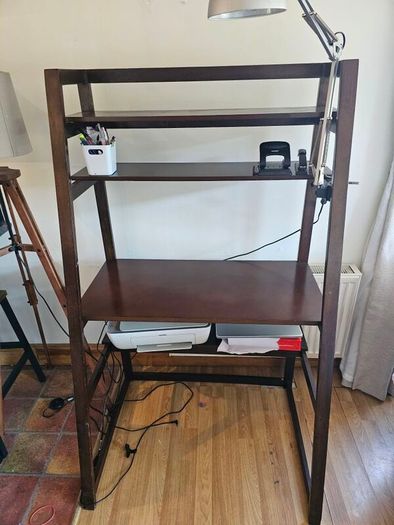 study desk and lamp