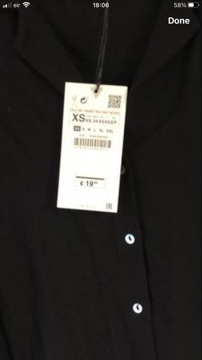 Ladies BNWT zara blouse size XS