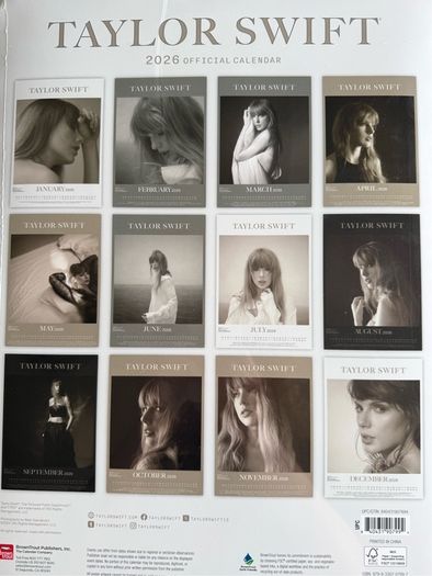 Official Taylor Swift 2026 A3 Wall Calendar(New and Sealed)