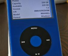 Apple iPod Classic 5.5 Gen Custom 256GB SD Blue