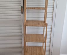 Ikea Ragrund bamboo bathroom shelving