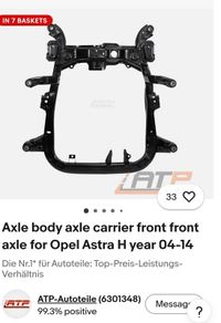 Axle body axle carrier front front axle for Opel Astra H year 04-14
