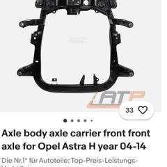 Axle body axle carrier front front axle for Opel Astra H year 04-14