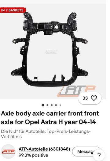 Axle body axle carrier front front axle for Opel Astra H year 04-14