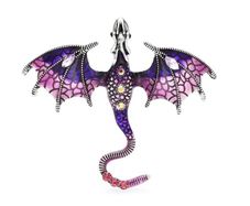 Enamel Dragon Brooch