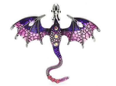Enamel Dragon Brooch