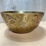 Vintage Chinese Brass Engraved Dish Bowl 24cm China c1930s Old Patina Image 4