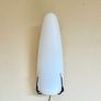 1 x Mid Century Philips Louis Kalff Wall Light Sconce, Opaline Milk Glass Black Wire Frame, 70s Dutch Image 3