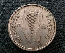 1933 One scilling Eire 75% Silver