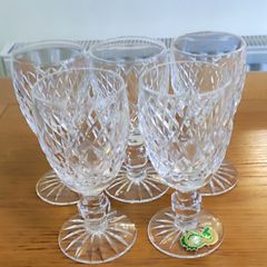 5 Waterford Crystal Sherry Glasses These are Waterford Crystal Boyne sherry glasses