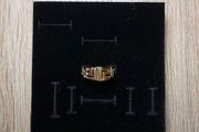 14K Solid Yellow Gold Ring, 585 Hallmarked, Greek Key Design, Size O, 2.63g