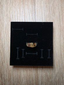 14K Solid Yellow Gold Ring, 585 Hallmarked, Greek Key Design, Size O, 2.63g