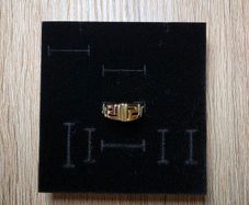 14K Solid Yellow Gold Ring, 585 Hallmarked, Greek Key Design, Size O, 2.63g