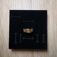 14K Solid Yellow Gold Ring, 585 Hallmarked, Greek Key Design, Size O, 2.63g