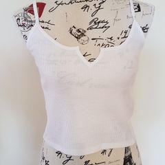 BNWT Size 12-14 Short White Vest Top