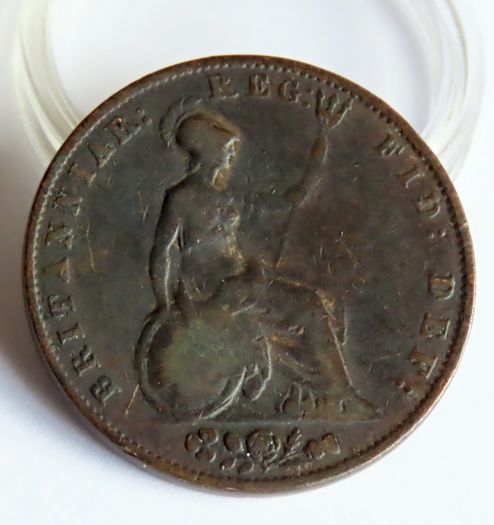 1846 Halfpenny Victoria scarce Copper