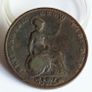 1846 Halfpenny Victoria scarce Copper Image 2