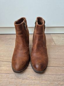 Tan leather boots