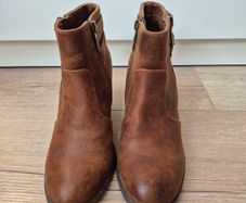 Tan leather boots