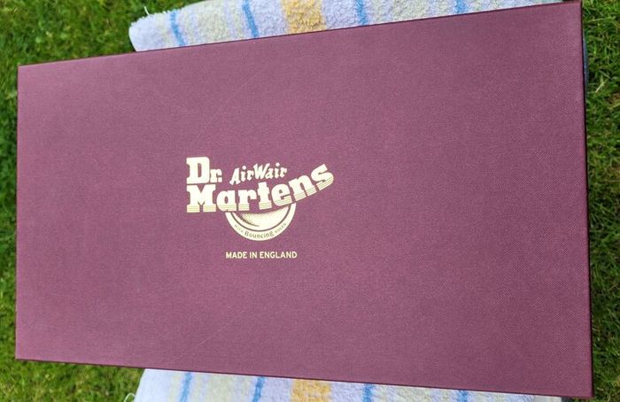 Brand New Dr Martens Made in England Grey Nubuck Leather Shoes - Size 8 UK